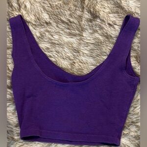 Unbranded Purple Y2K Women's Summer Crop Tank Top Cropped Women’s Size Small S